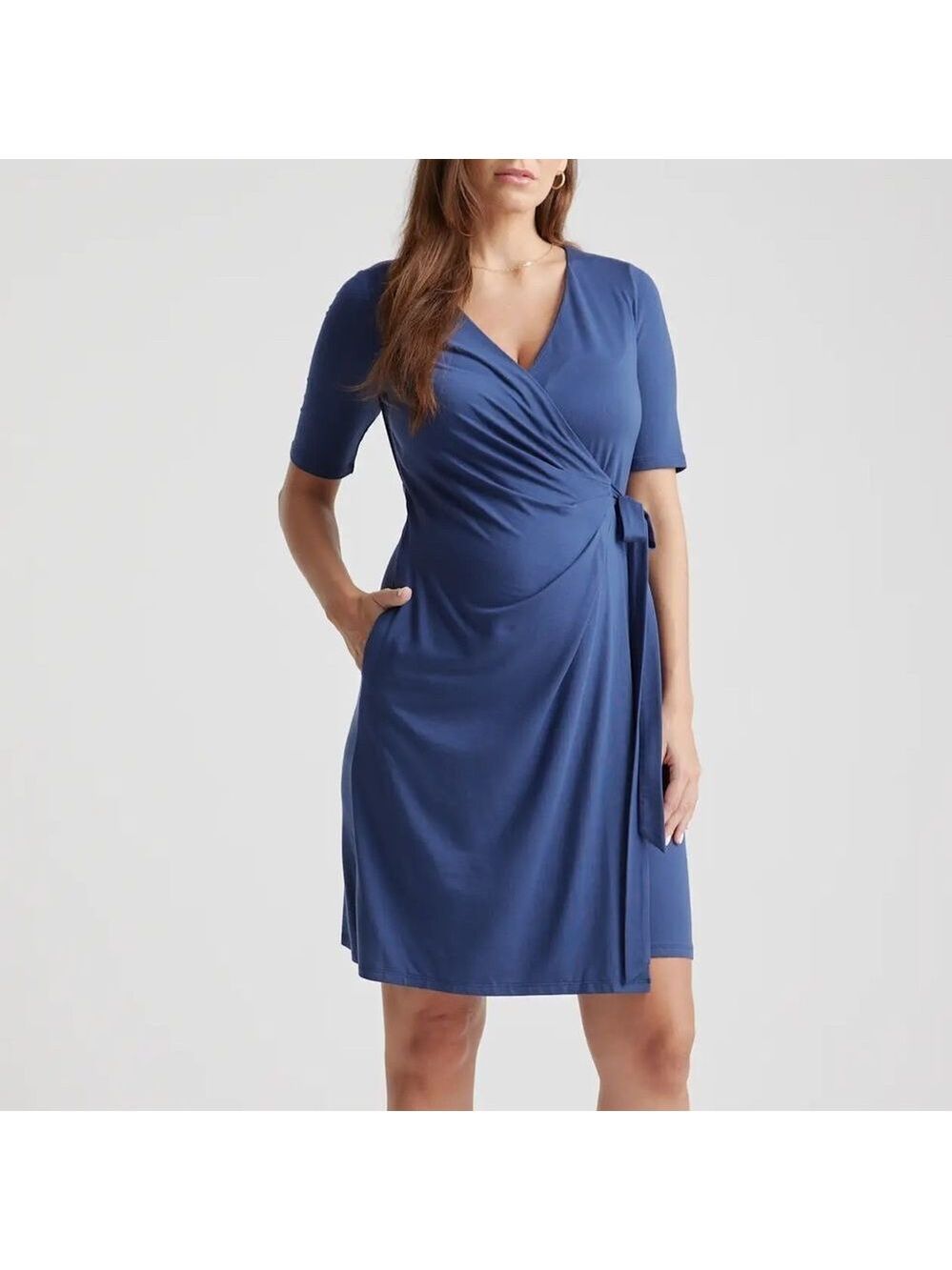 Quince Tencel Jersey Maternity & Nursing Wrap Dress